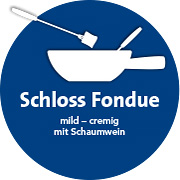 Mild-cremiges Schloss Fondue mit Schaumwein vom Chäs Paradies Seengen & Seon – jetzt online bestellen
